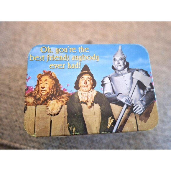 Wizard of Oz Tin Tote Small Lunch Box Tin Man, Cowardly Lion, Scarecrow, Dorothy - Picture 2 of 7